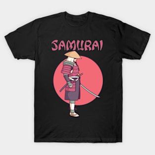 Samurai Warrior Sword Ronin Retro Japanese Design T-Shirt